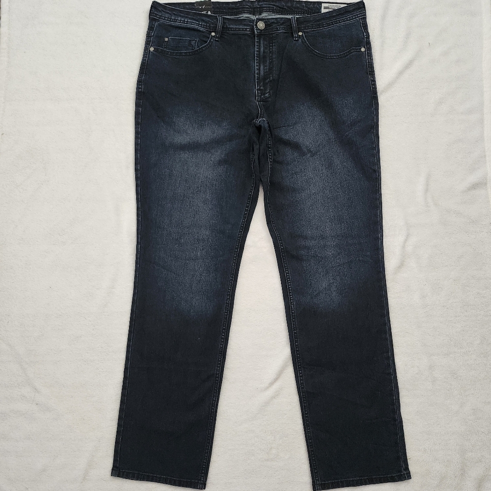 BUFFALO David Bitton Men's Slim Fit Straight Dark‎ Blue Washed Size 38x34 NWT